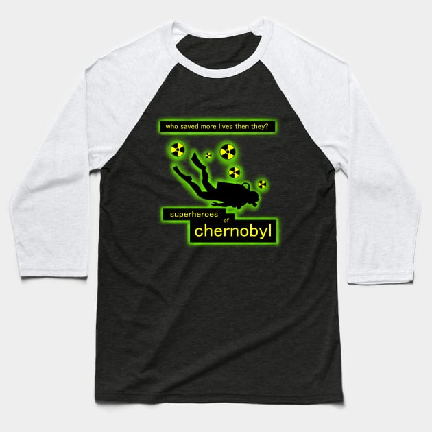 superheroes of chernobyl Baseball T-Shirt by Chugaister
